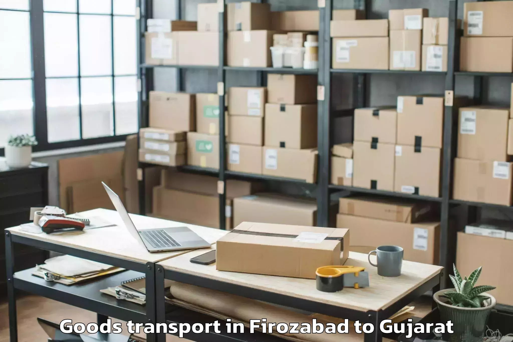 Reliable Firozabad to Crystal Mall Rajkot Goods Transport